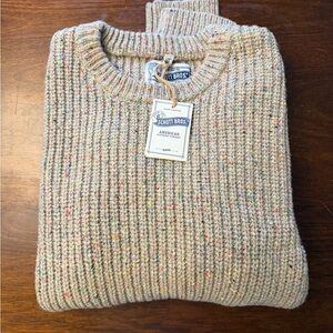 Schott NYC Donegal Tan Crewneck Sweater Steve Harrington Stranger Things S5 XL